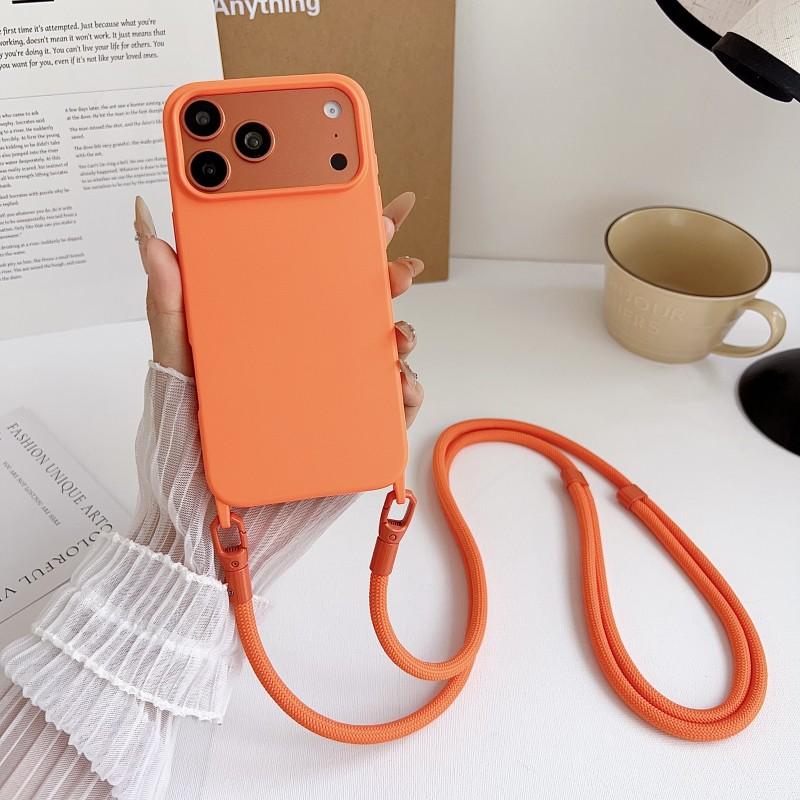 

Lanyard Case For iPhone 17 Pro Max 14 12 11 13 15 16 Plus 17 Air Candy Shockproof Crossbody Neck Cord Strap Soft Official Cover for iPhone 15 Pro&Case & Strap