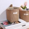 Storage Bag Cotton Linen Non-Woven Pocket Lightweight with Hanging Hole Wall Mounted Pouch for Bedside Bed Frames