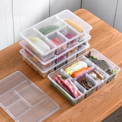 Crisper Multi Compartments Classification Storage Transparent Dustproof Large Capacity Snack Box Snack Container Fridge Food Meat Vegetable