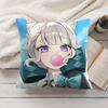 Lynette Genshin Impact Cute Cushion Cover Silky Short Plush Invisible Zipper Dustproof Sofa Pillow Case For Home Decor