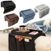 Sofá braço armazenamento bolsos titular bandeja sofá pendurado telefone de controle remoto