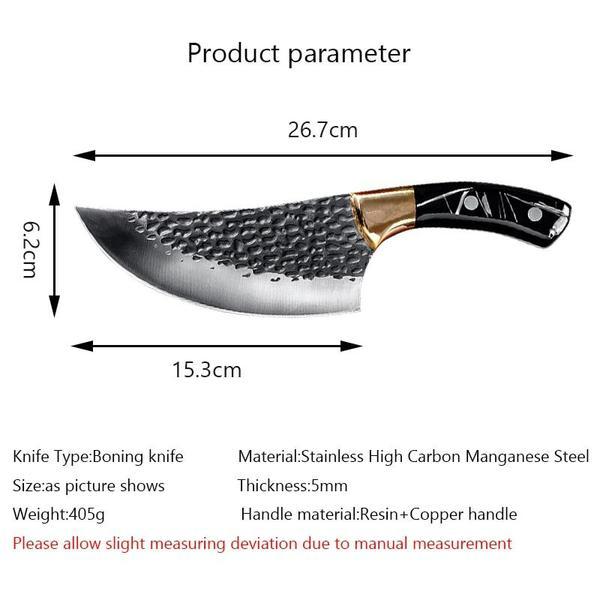 6 Inch High Carbon Manganese Steel Boning Knife Handmade Kitchen Knives Fishing Knife Meat Cleaver Cutter Tool