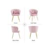 Set of 6 Modern Velvet Living Room Chairs, Bathroom Chairs, Upholstered Chairs with Petal-shaped Backrest