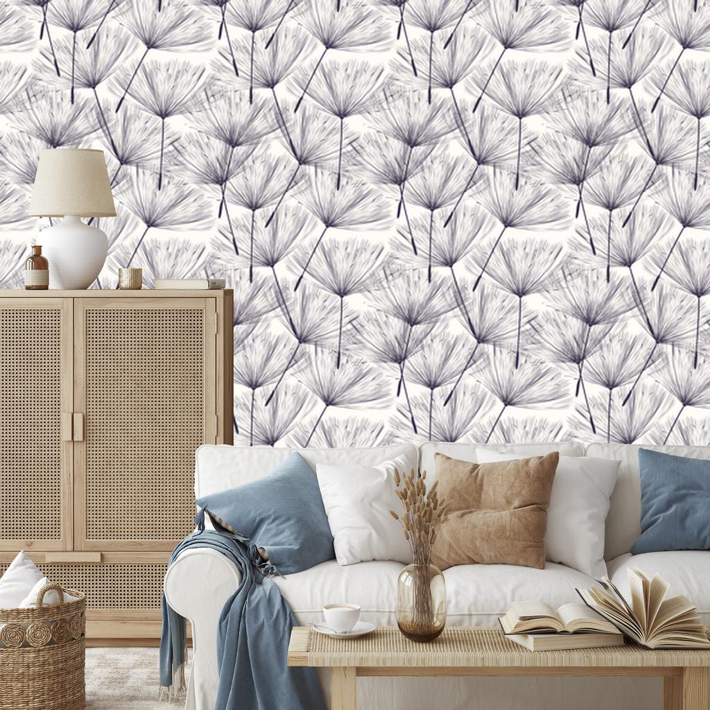 Modern dandelion seeds wallpaper for living room and bedroom 50x1000