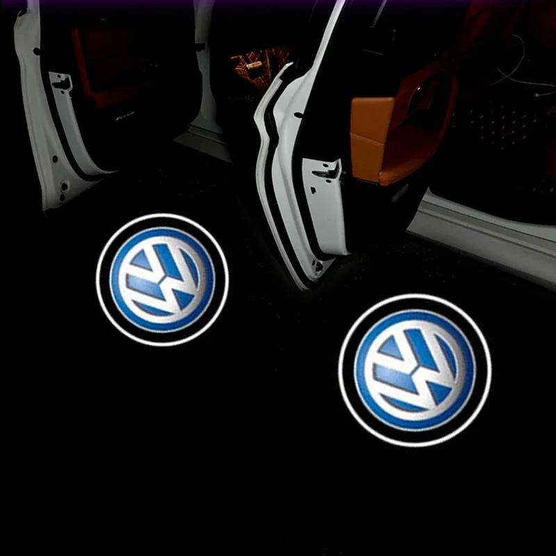 

2026 New For VOLKSWAGEN VW 2PCS Car Welcome Light Door Logo Lamp For Volkswagen Golf MK4 MK6 MK7 Jetta Touareg Beetle Passat Pol