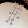 Zircon Butterfly Tassel Earrings Stylish Jewelry