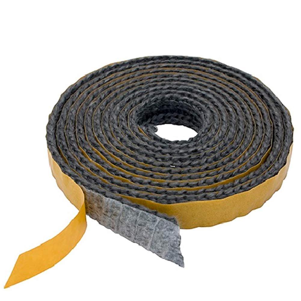 3mmx15mm Flat Stoves Rope Self-Adhesive Fiberglass Fireplace Door Sealing Cord Black Seal Stove Fire Rope 2m Length