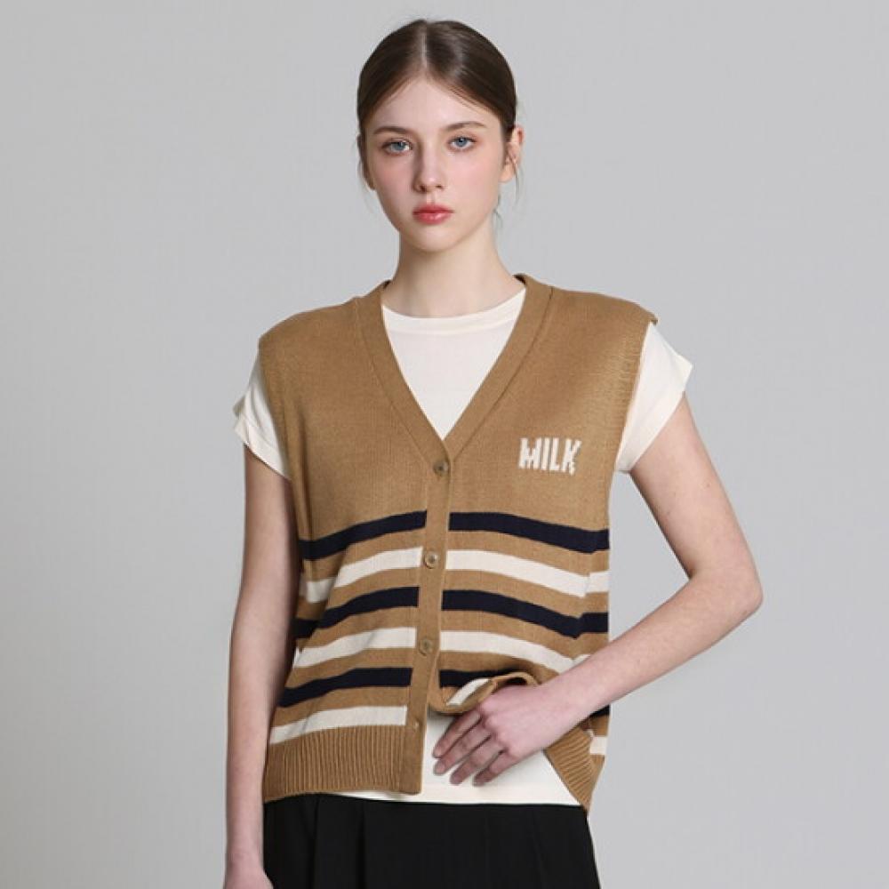 Ozoc Stripe Knit Vest