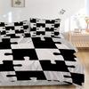 3Pcs Puzzle Pieces Printed Bedding Set, Breathable And Soft, Machine Washable, Christmas Gift, Suitable for Bedroom Decoration, 15207