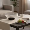 2in1 Fruit Colander Bowl Large Capacity Pedestal Draining High GlassLike Clearness for