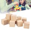 12PCS Uniform Size Wood Cubes Smooth Surface Wooden Cubes Wooden Blocks  DIY Projects