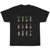 Different Succulent Cactus Plant Lover Leaf Gardener T Shirt New Vintage Breathable Stretched Fashion Soft Streetwear