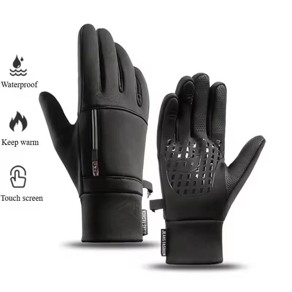 Outdoor Skiing Gloves Unisex Pockets Designed Locking Buckles Anti Slip Touch Screen Full Finger Gloves Cycling Sports Gloves