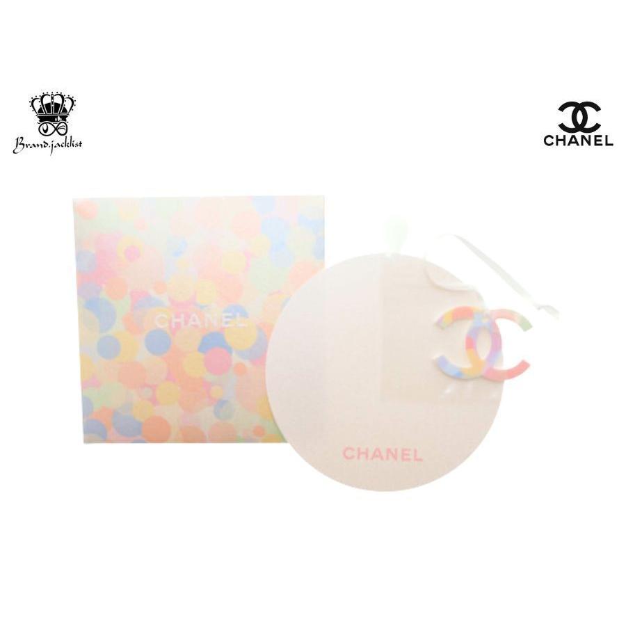 Used CHANEL Novelty Coco Mark Charm Envelope Message Card 3 Piece Set Dot Pattern Pastel Color CHANEL [New]
