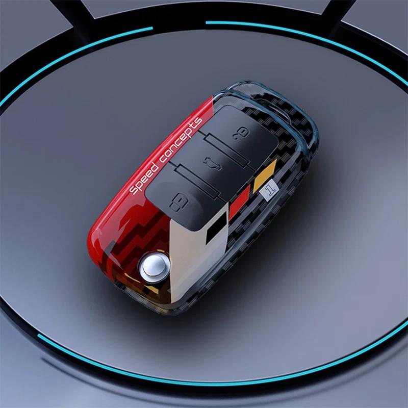 Ochronne Etui na Kluczyk Samochodowy Do Volkswagen Polo Passat B5 Golf 4 5 6 Mk5 Mk6 Eos Bora Beetle Tsi Nowe Etui Pokrowiec z Włókna Węglowego ABS