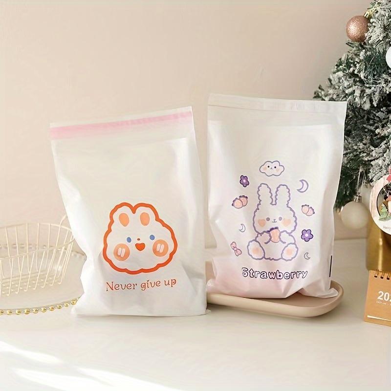 60 Pack Disposable Plastic Trash Bags with Cute Printed Designs Multipurpose Self-Adhesive Garbage Bags for Home, Office, Car, Living Room Outdoor Use