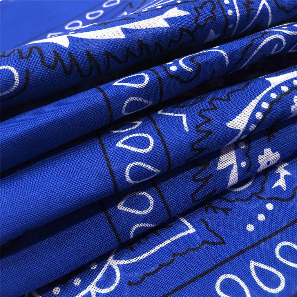 kakatrend Bandana Blue Paisley 100% Cotton Bandanna Adults Unisex Doo Rag Large 55cm x 55cm