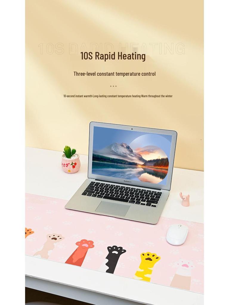 Cartoon Large Heated Desk Mat for Office or Study