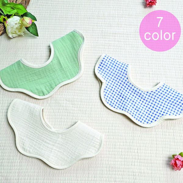 

Melong Bebe Роскошный марлевый стеганый нагрудник для новорожденных, комплект из 3 предметов, 1 комплект, D. Набор Крем+Лайм+Небо в клетку