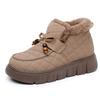 Damen Mode Leichte Wasserdichte Dicke Sohle Winter Warm Schneestiefel ein Fußbügel Wolle gefüttert Pelz Eins Nicht rutschfest Freizeit Sport Baumwollstiefel