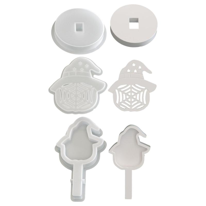 Ghostly Skull Figure Silicone Molds for Making Candle Soap Heat Resistant Easy Demolding Halloween Theme Silicone Mould