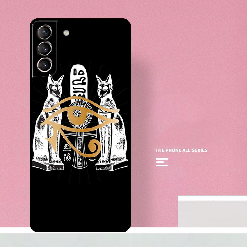 Egyptian Hieroglyphics Symbols Phone Case For Samsung Galaxy S25 S26 Ultra S20 S21 S22 S23 S24 Plus S10 S25 FE Cover Coque
