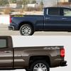 Pickup Body Side Stickers For Chevrolet Silverado1500 Trail Boss Car Trunk Side Decals Truck Vinyl Decor Cover Auto Accessories