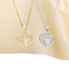 Elegant Smart Heart Pendant Necklace – Luxurious Micro-Inlaid Design for Women