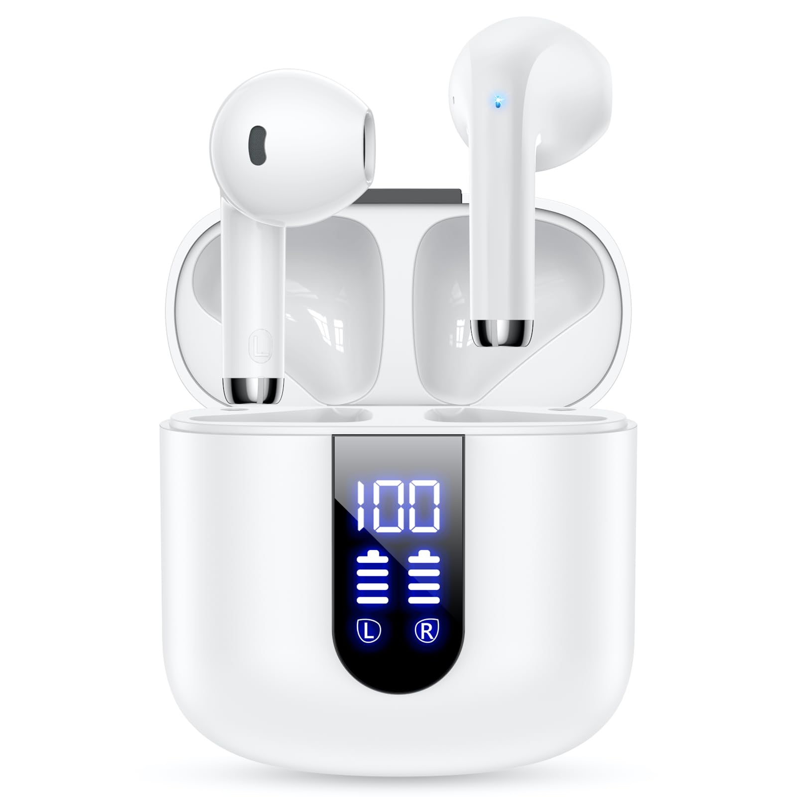

developed Bluetooth earphones Wireless earphones LED display Comfortable to wear Automatic pairing Instant connection Stereo sound Bluetooth earphones