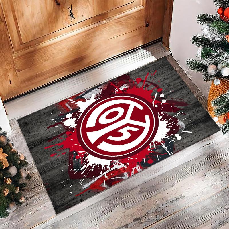 Mainz FC Voetbal Voetbal Patroon Zacht Vloerkleed Antislip Binnen Vloerkleed Sport Decoratie Mat voor Slaapkamer