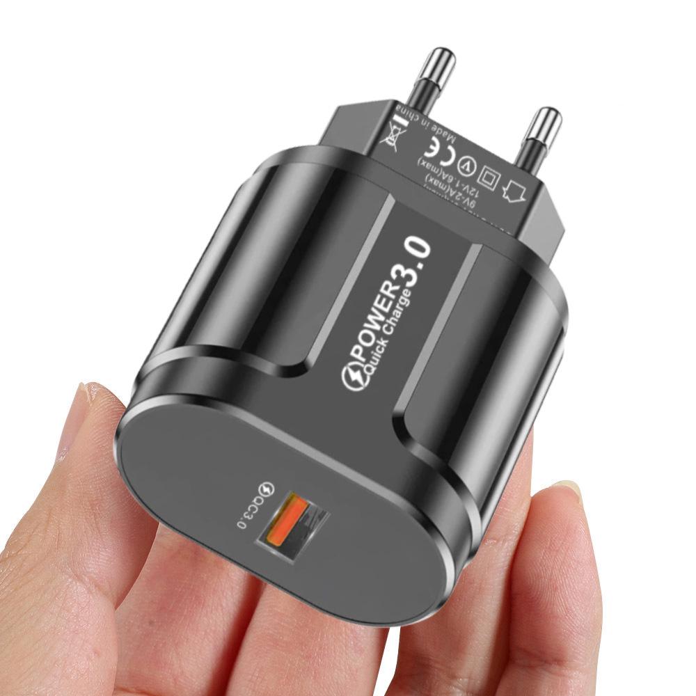 PD33W GaN QC3.0 Multi-Port EU Charger 9V/12V Fast Charging Adapter