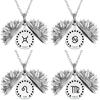 Twelve Constellations Sunflower Titanium Steel Pendant Necklace - European & American Holiday Gift