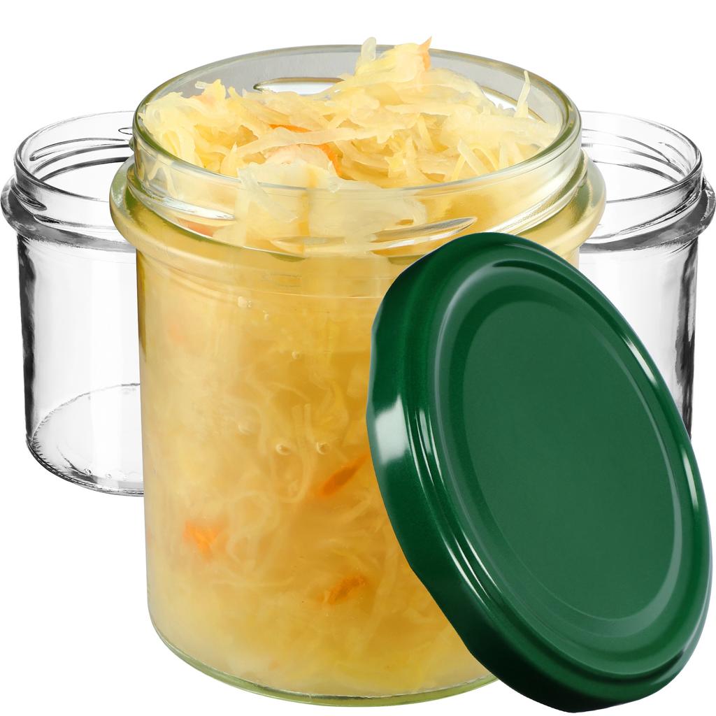 KADAX 10x Glas Glas 350ml Für Konserven Marmelade Honig Pastete Fleisch