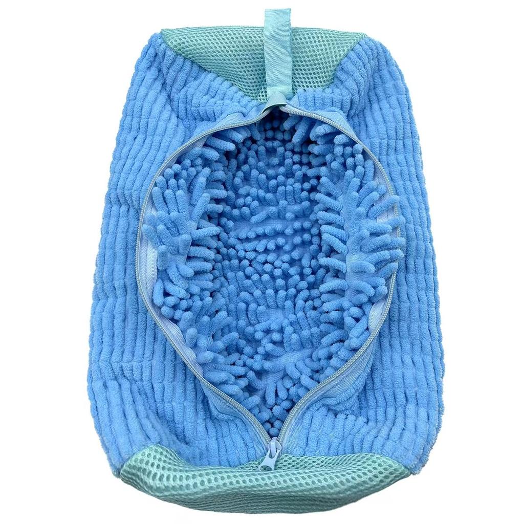 1pc Washing Shoes Bag Padded Net Laundry Shoes Protector Fluffy Fibers Polyester Sneaker Washing Friendly Laundry Bag Drying Bag