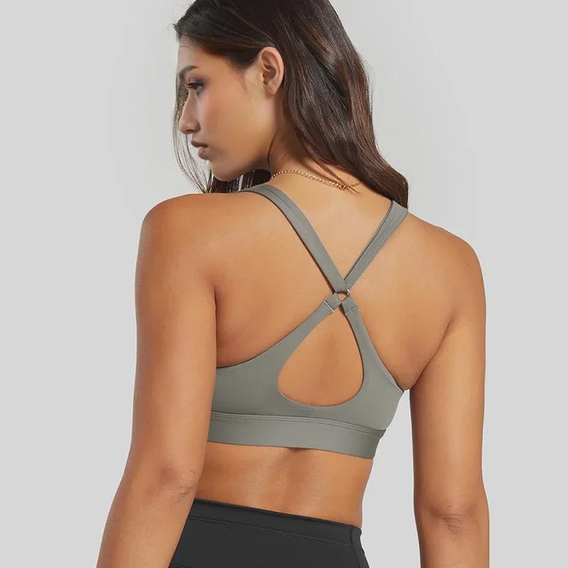 Women's European & American Hollow Back Sports Bra - High-Intensity Yoga & Fitness Vest