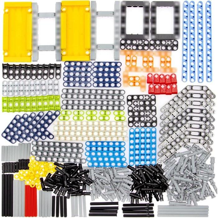 TEESE 430pcs Technique Beam Frame Axle Pins - Compatible with Lego Technic Parts - STEM MOC - Bulk Blocks (Random Color)