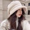 Classic Autumn Winter Plush Beret Hat Cold Prevention Leisure Bucket Hat Women Basin Cap  Vacation