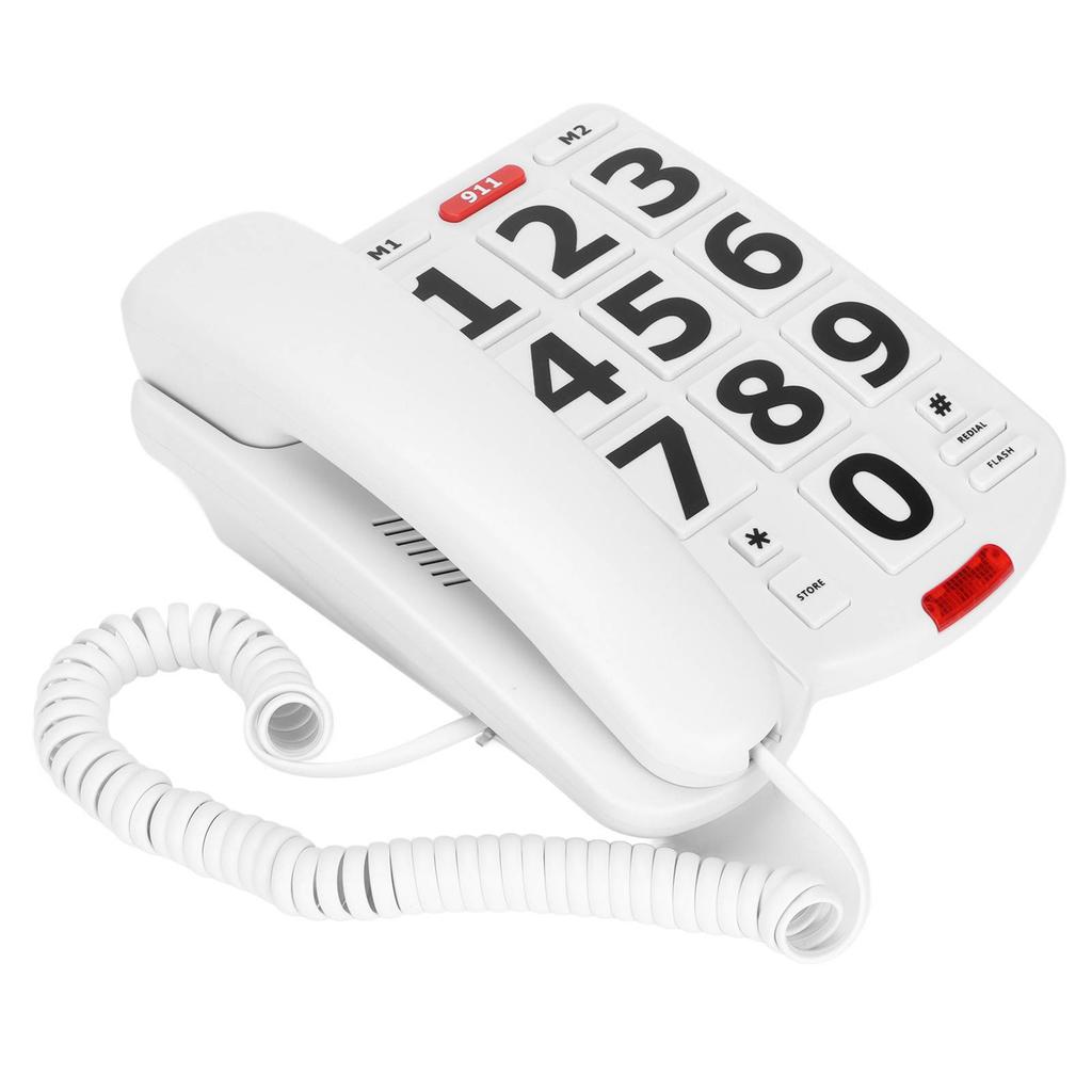 Big Button Phone Wired Big Button Landline Phone with Easy to Read Big Buttons and Super Loud Ringtones