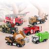 Engineering Vehicle Cement Mixer & Transport Truck Simulation Diecast & Toy Vehicles Sounds & Light Pull Back Car 1:50 Alloy Model
