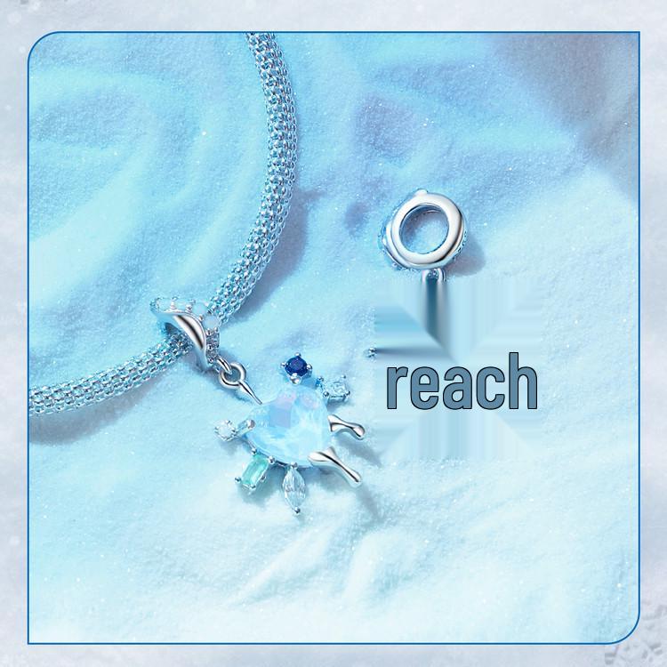 Yinziyun Sterling Silver Snowflake Heart Pendant Necklace - Romantic Winter Christmas Gift for Women