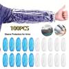 100Pcs Disposable Pe Arm Sleeves Oil Proof Dust Proof Waterproof For Home Cleaning Kitchen Cooking Daily Housework