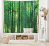 Bamboo Forest Tapestry Nature Green Fresh Forest Tropic Wonderland Wall Hanging Decor for Bedroom Living Room Dorm Tapestries