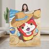 Yokai Watchs  Flannel Blanket Spring  Super Soft Bedding Throws For Boy Girl Outdoor Funny Bedspread Sofa Bed Cover