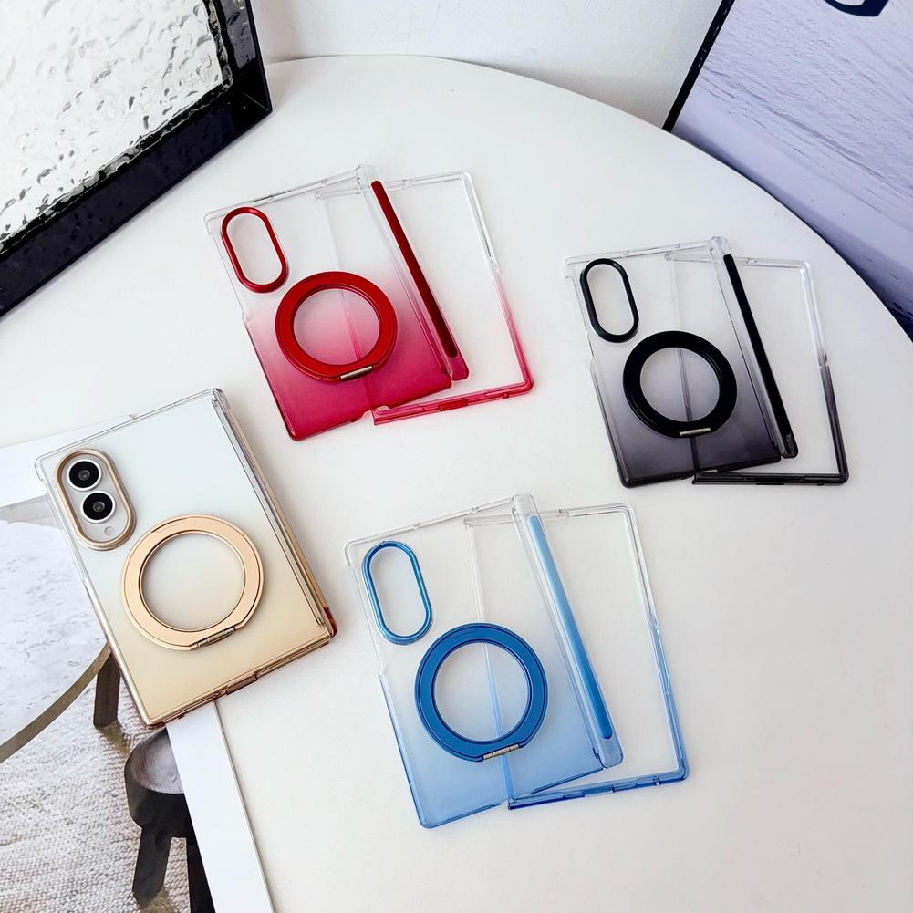 360° Kovový otočný magnetický držák Pouzdro Pro Samsung Z Fold 8 Ultra fold8 Galaxy Z Fold 7 6 5 Průhledný Gr Ochranný kryt