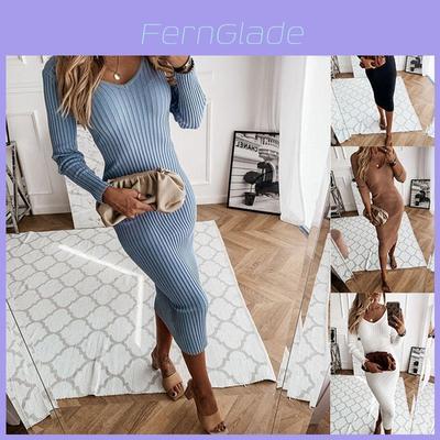 Robe Moulante Élégante à Manches Longues pour Femme Parfaite Pour les Soirées et les Tenues Décontractées