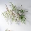 White Wedding Floral Art Wall Hanging Decoration - Artificial Flowers for Outdoor Event and Ceremony Background Arrangement