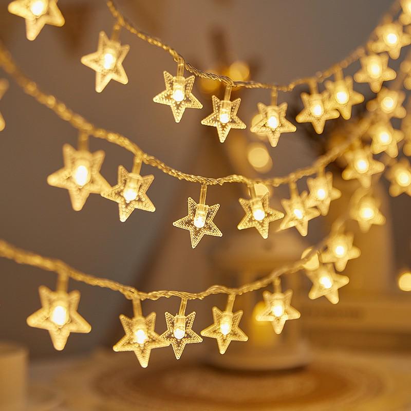 Starry LED String Lights: Colorful Outdoor & Camping Decor 2m 10 Lights Battery Powered