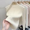Lace Turtleneck Pearl Sweater: Long Sleeve Petite Knitwear for Autumn/Winter Women