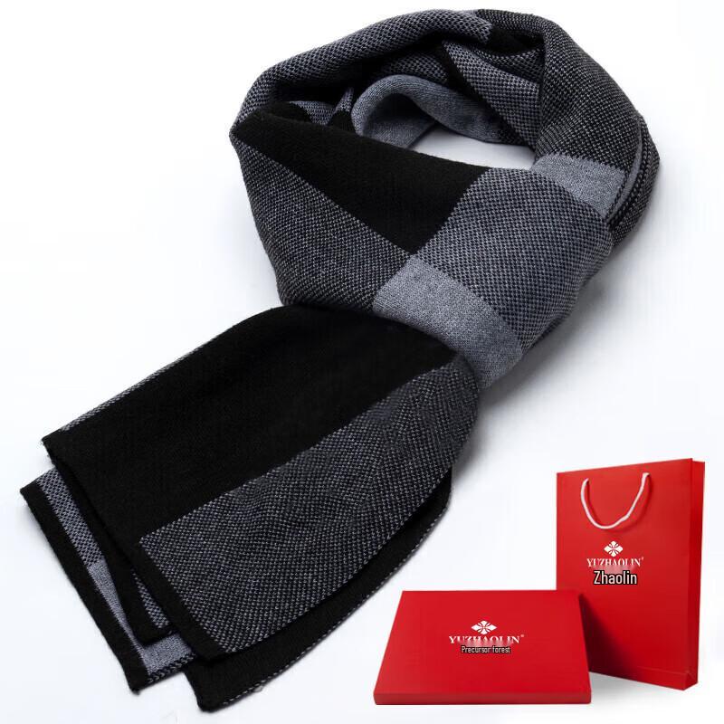 

Мужской зимний теплый клетчатый шарф Yuzhaolin в подарок