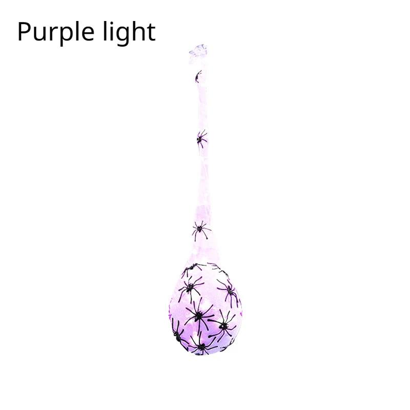 Halloween Hanging Spider Egg Sack with Lights Realistic Spider Haunted House Props Indoor Outdoor Halloween Party Decoration